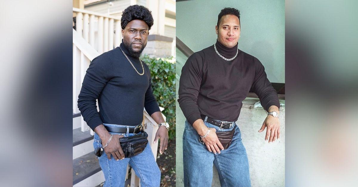 kevin hart as dwayne the rock johnson