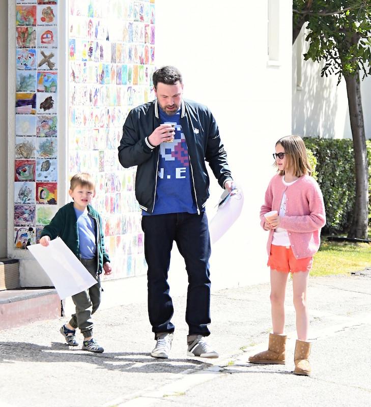 Ben Affleck smiles as he spends time with his kids after alcohol rehab revelation