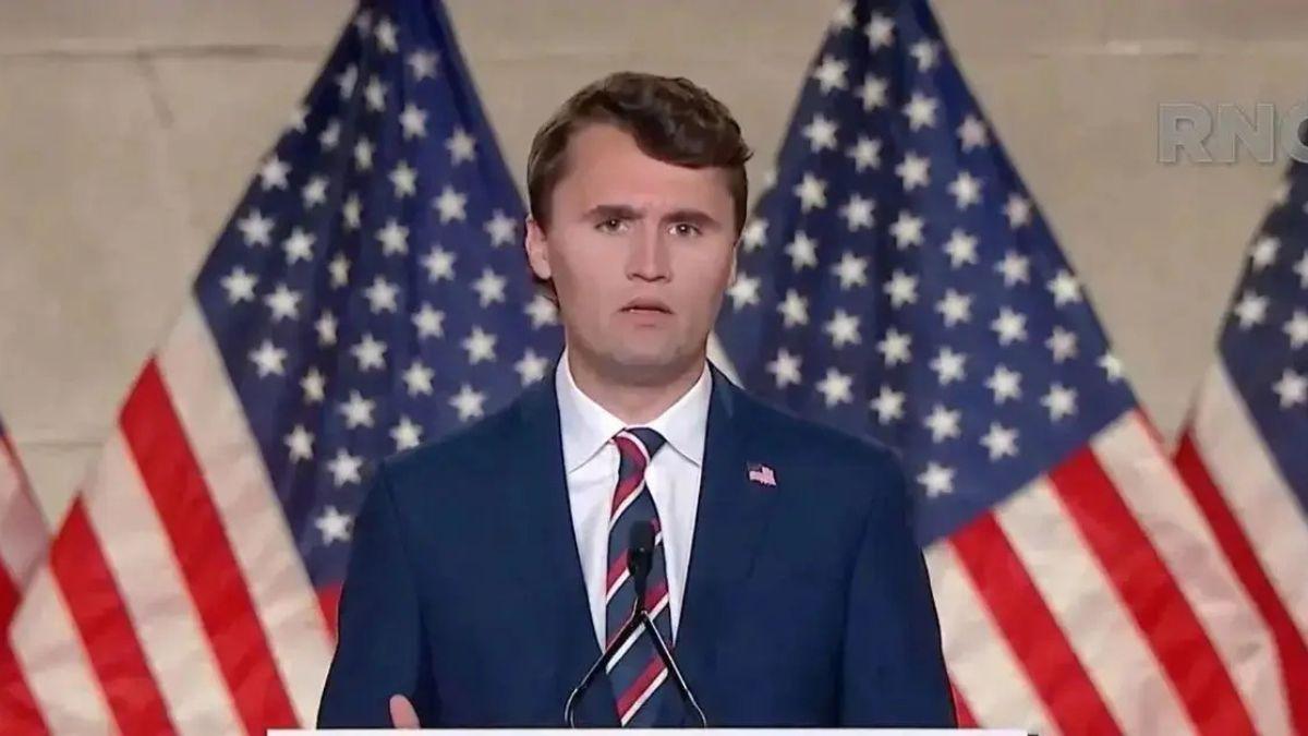 Photo of Charlie Kirk was fatally shot in the neck at age 31.