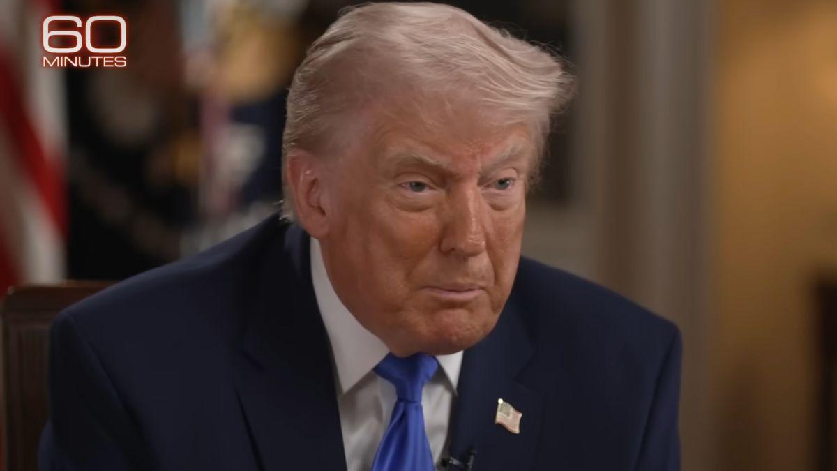 Image of Donald Trump was accused of wearing a 'giant diaper' during his '60 Minutes' interview.