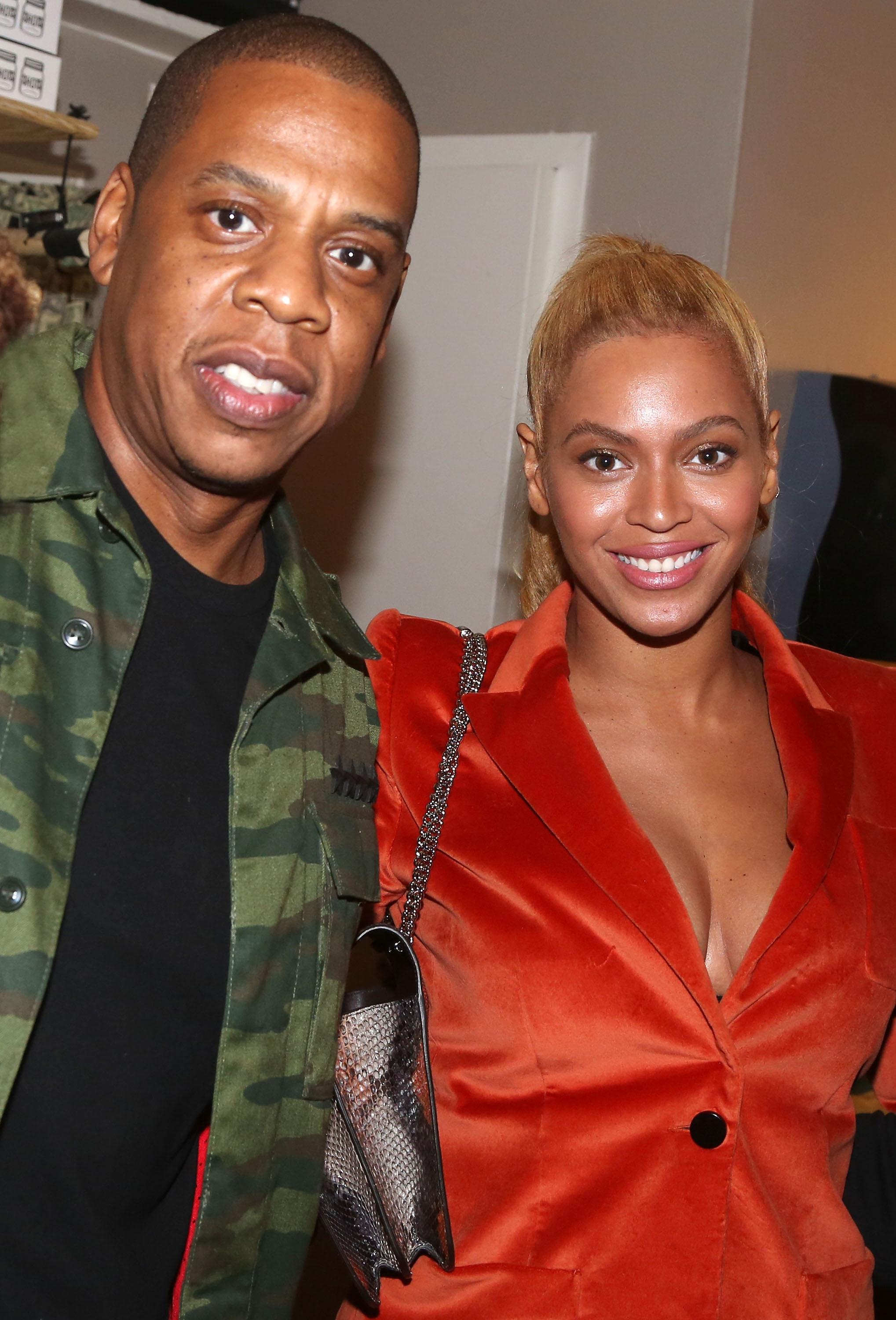 Beyonce Knowles and Jay Z at Hamilton on Broadway