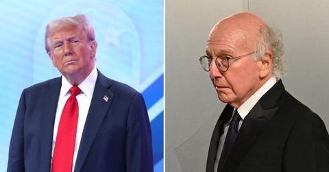 Split Image of Donald Trump and Larry David.