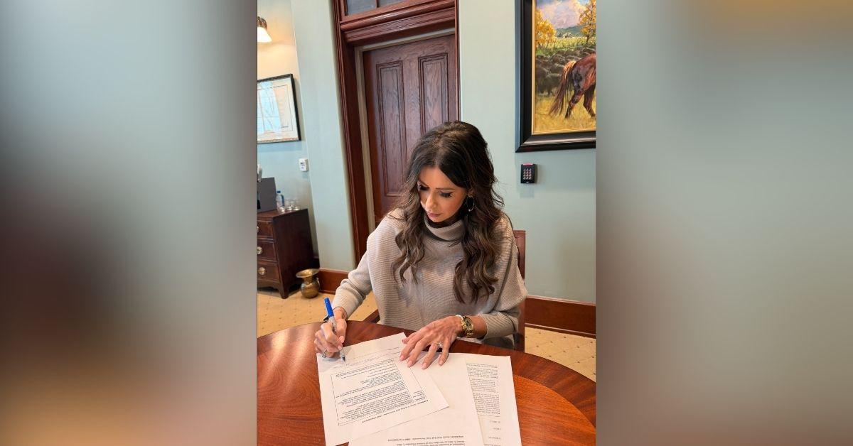 image of Kristi Noem posted about a border wall contract.