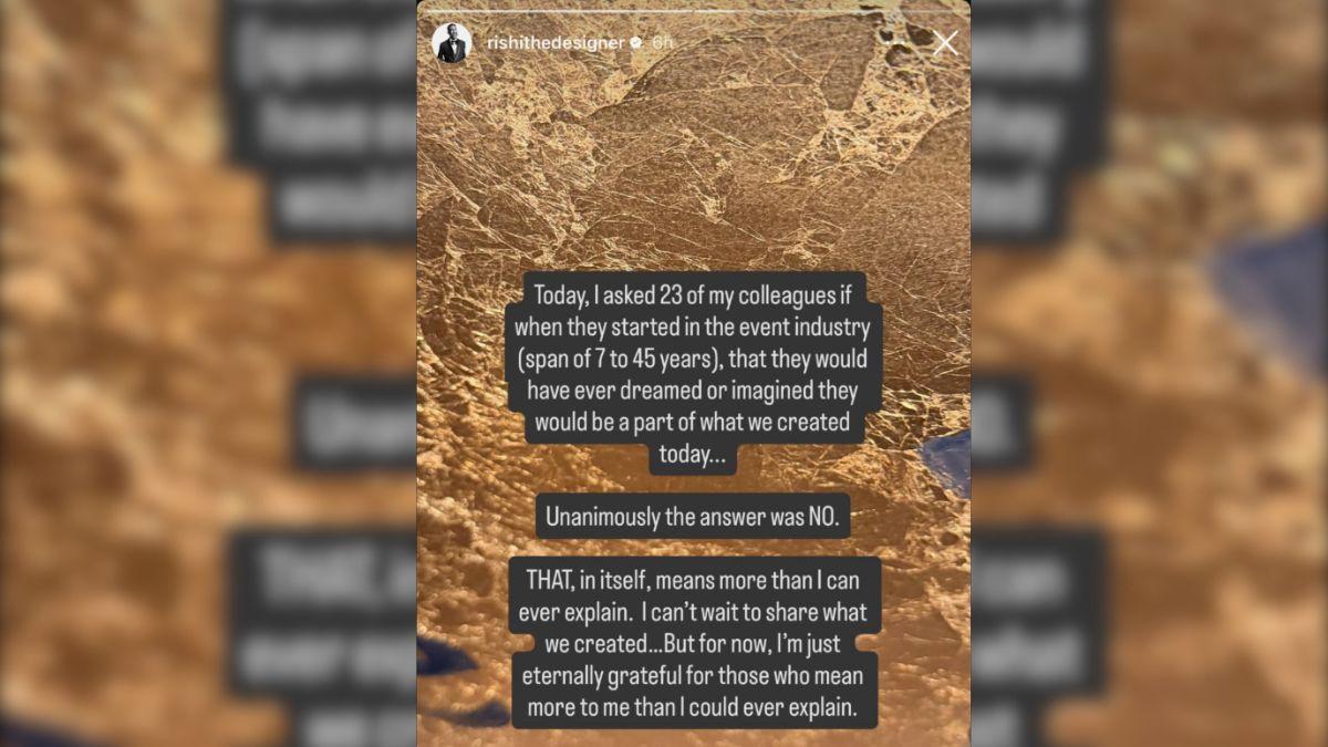 Image of Celebrity wedding planner Rishi Patel's cryptic post about a massive but secret event made fans believe Taylor Swift and Travis Kelce have already tied the knot.