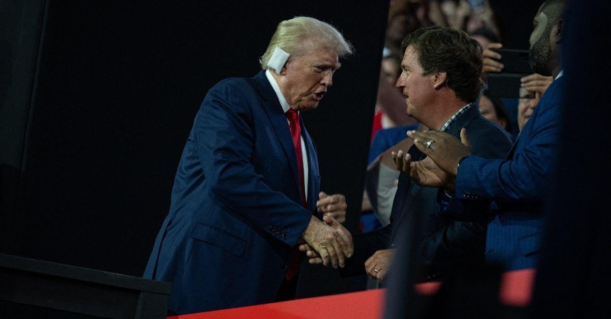 Photo of Tucker Carlson and Donald Trump