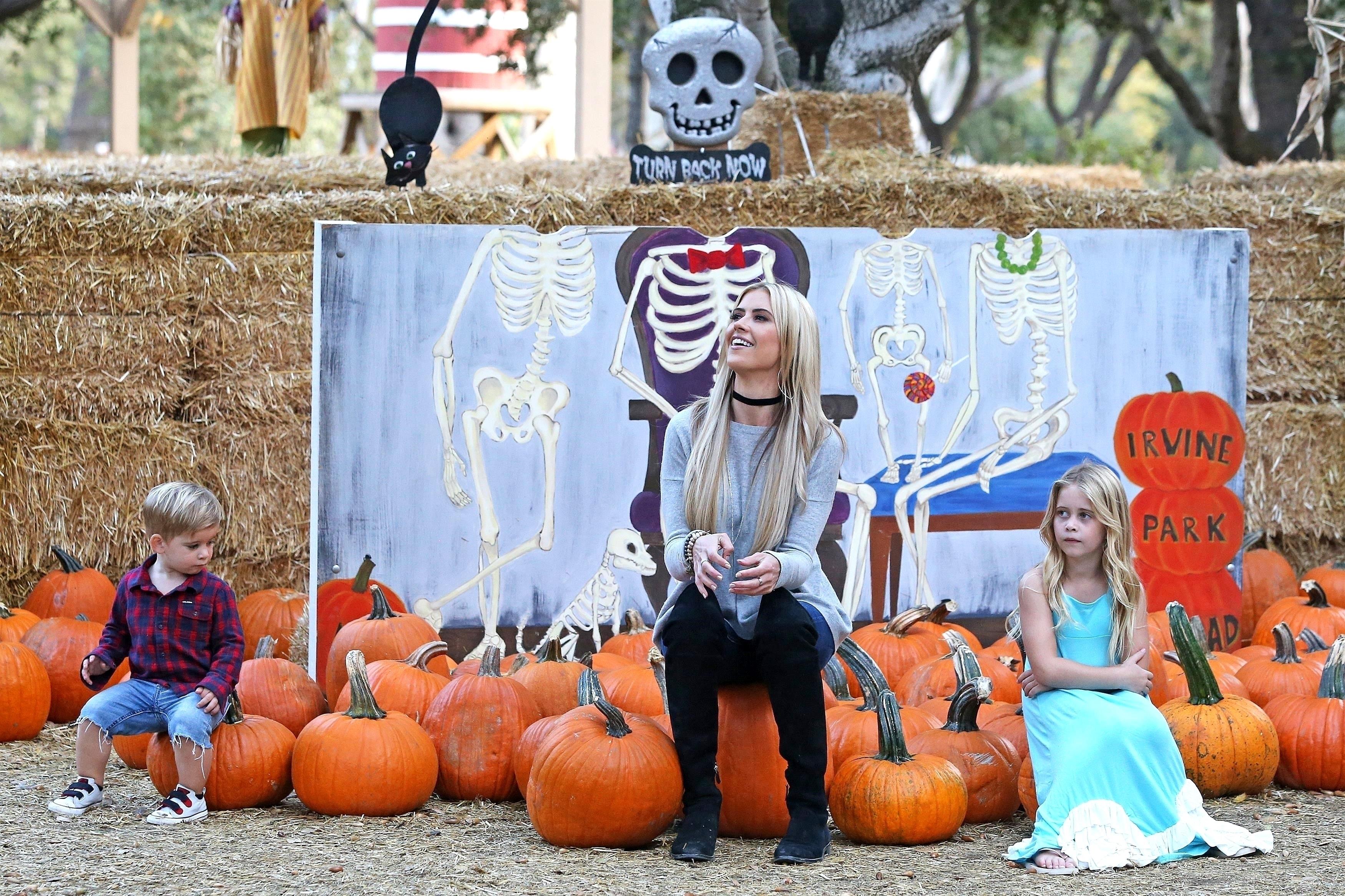 *EXCLUSIVE* Christina El Moussa and her little Pumpkin Patch Kids get ready for Halloween