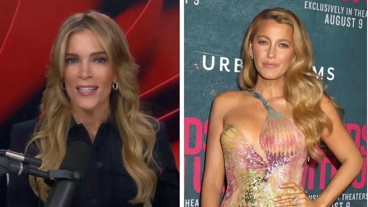 split photo of megyn kelly and blake lively
