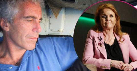 image of Jeffrey epstein, inset of Sarah Ferguson