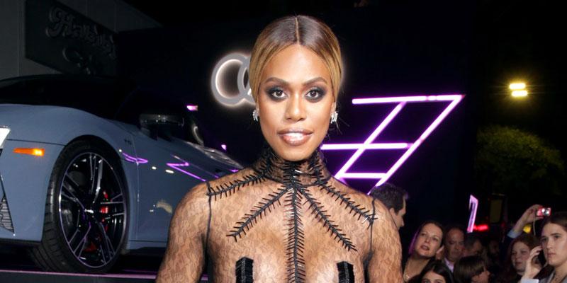 Laverne Cox Wears A Sexy Sheer Dress To The ‘charlies Angels Premiere