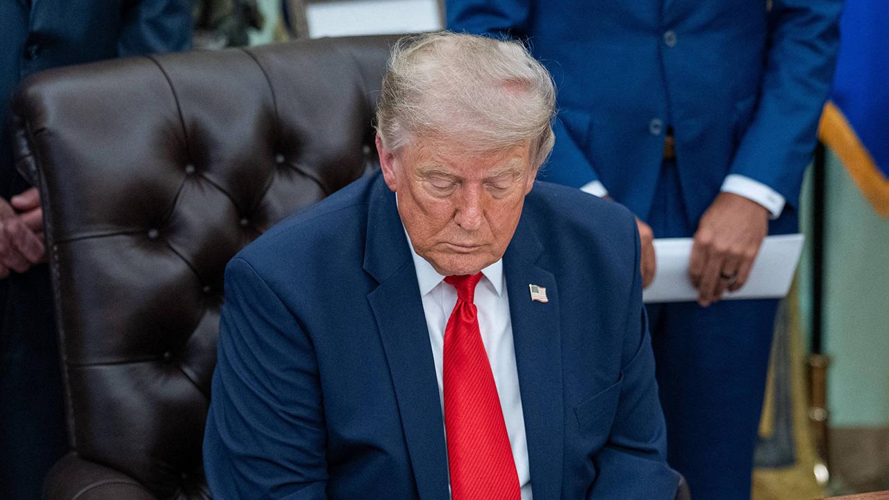 photo of Critics poked fun at the president for looking tired right after he called Joe Biden 'Sleepy Joe.'