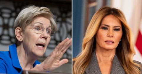 split of Elizabeth Warren, Melania Trump.