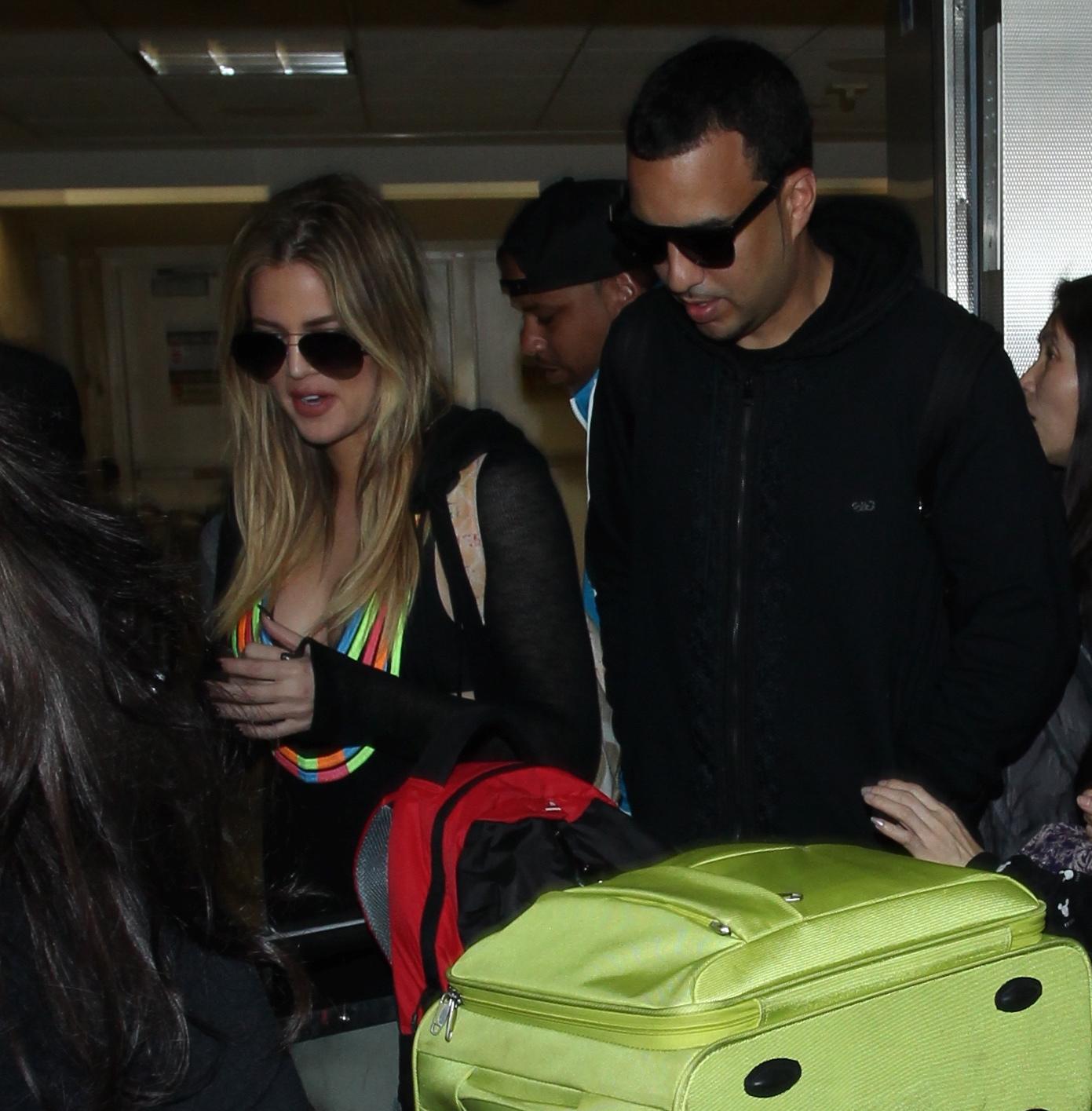 Khloe Kardashian is spotted at LAX airport in Los Angeles, CA with rumoured boyfriend French Montana after spending a few days together in Key West, Florida and sparking rumours that they are once again a couple