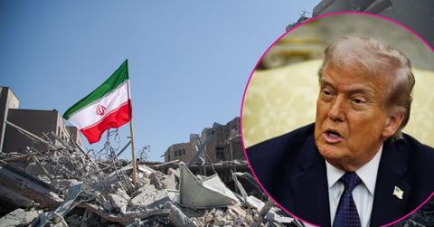 Composite photo of Donald Trump.