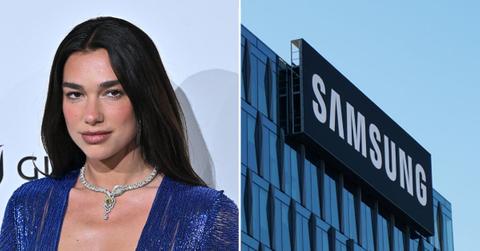 Photo of Dua Lipa and Samsung.