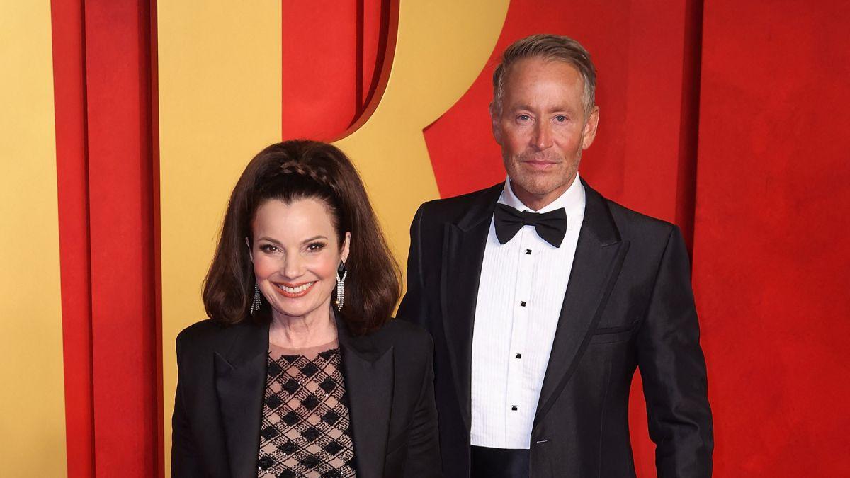 image of Fran Drescher joked that her ex Peter Marc Jacobson is a 'c---block' because she brings him everywhere.