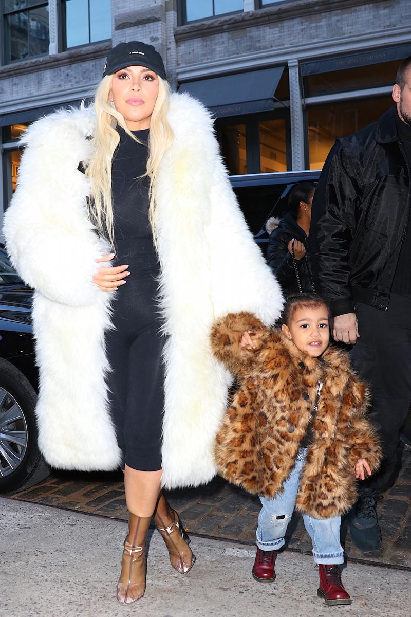 Kim Kardashian and North West spotted out and about in Soho