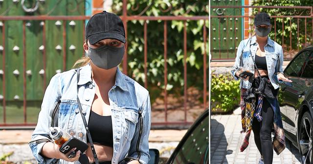 chrissy teigen is seen at the margarita mix studio