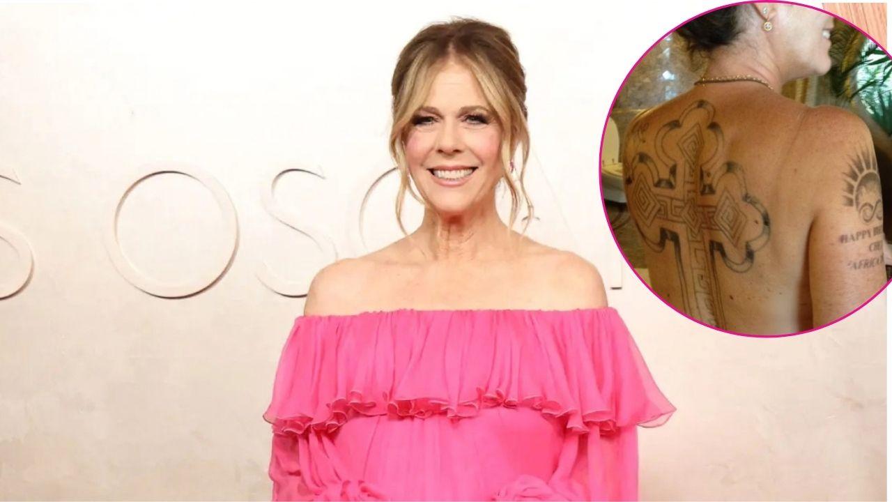 Split photo of Rita Wilson