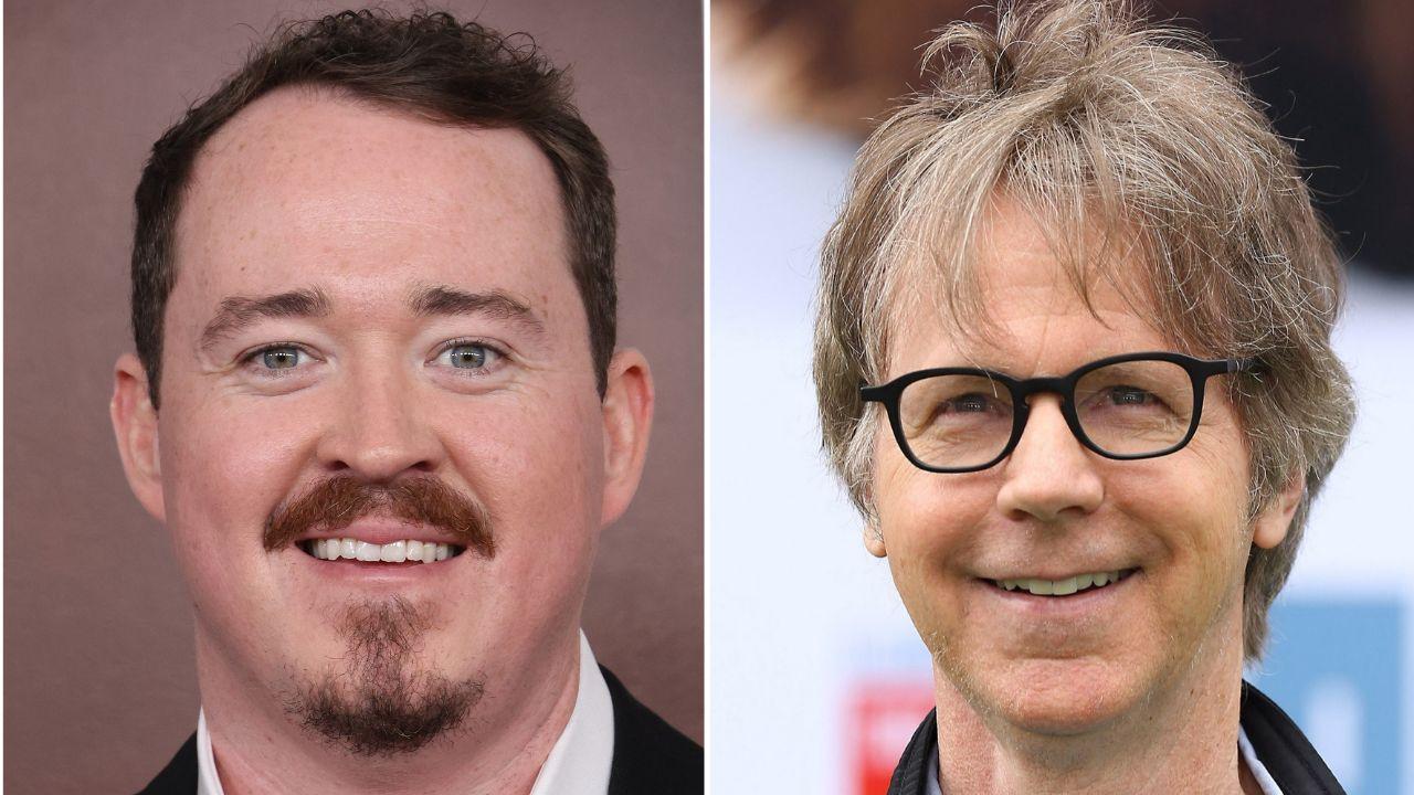 split image of Shane Gillis and Dana Carvey