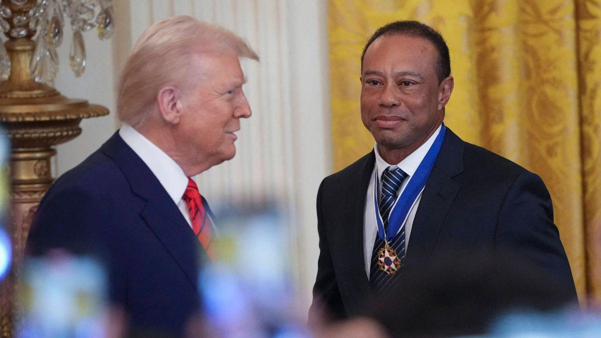 Image of Donald Trump called Tiger Woods a 'very close friend of mine' after the golfer was arrested for driving under the influence.
