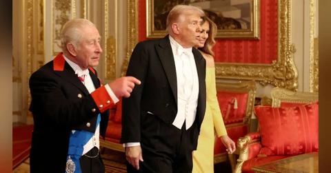 Photo of King Charles, Donald Trump and Melania Trump