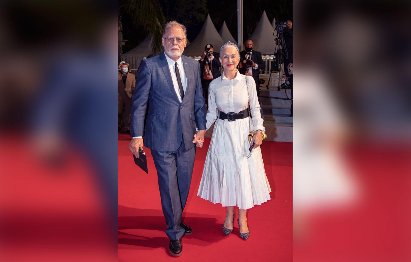 helen mirren and taylor hackford at cannes