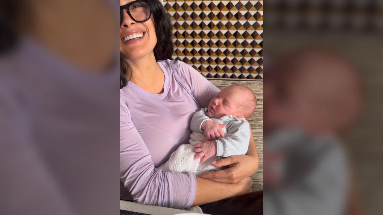 Image of Salma Hayek celebrated becoming a grandmother after her stepson, François Pinault Jr. welcomed his first child.