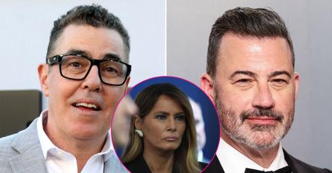 Composite photo of Adam Carolla, Jimmy Kimmel and Melania Trump.