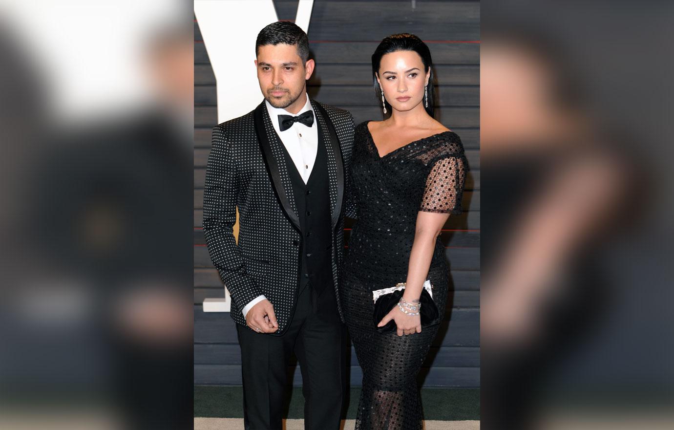 Demi Lovato and Wilmer Valderrama attend the Vanity Fair Oscar Party together in LA