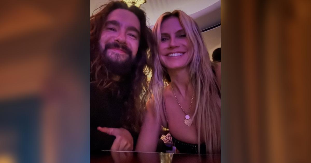 heidi klum red lingerie husband tom kaulitz las vegas date night photo