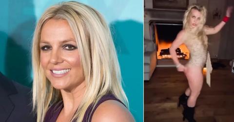 Two photos of Britney Spears