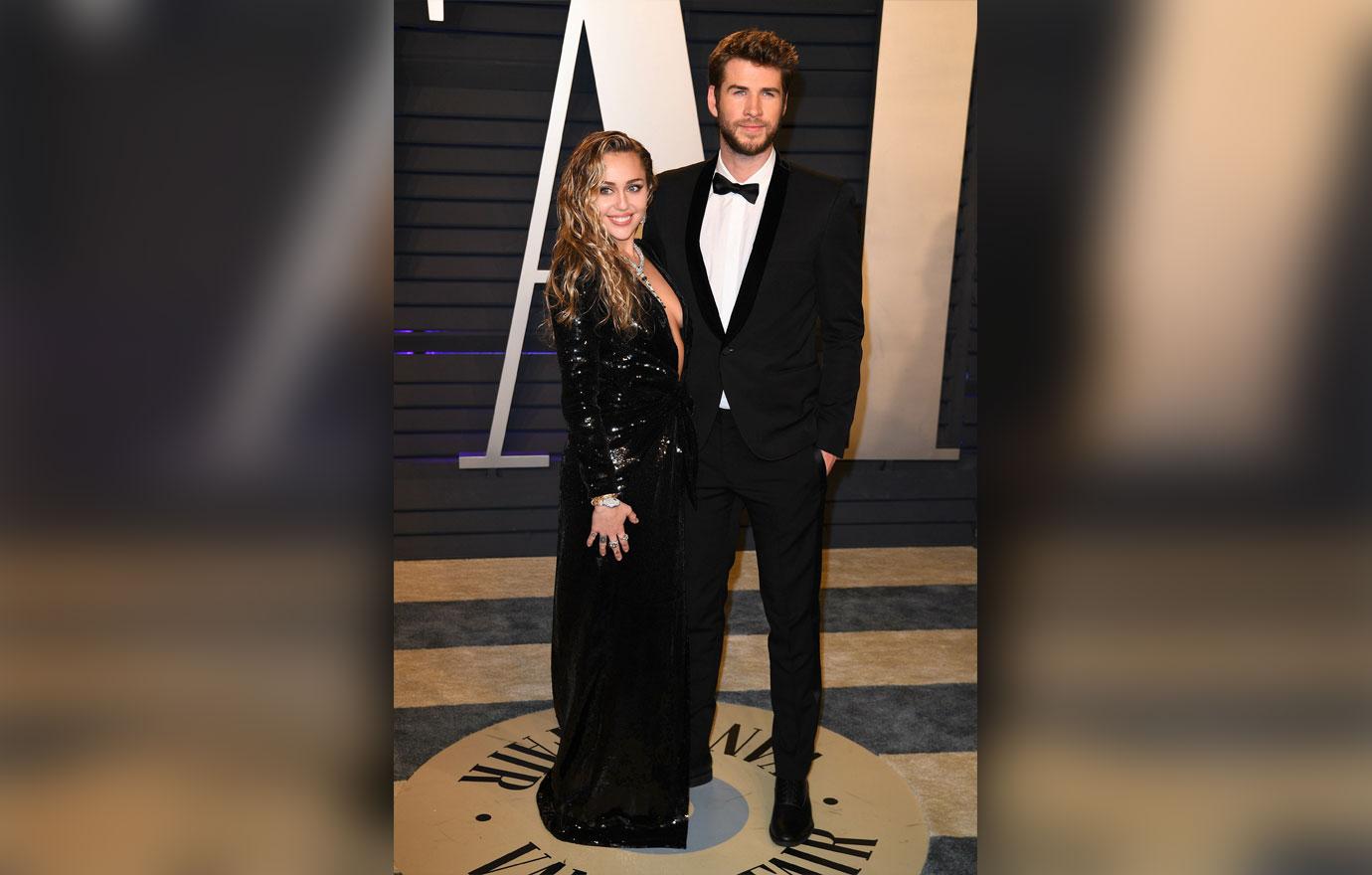 Miley Cyrus and Liam Hemsworth At Vanity Fair