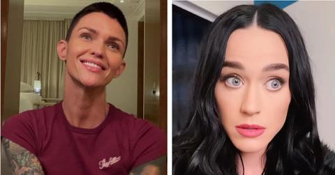 Split photo of Ruby Rose and Katy Perry