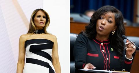 Composite photo of Melania Trump and Rep. Jasmine Crockett