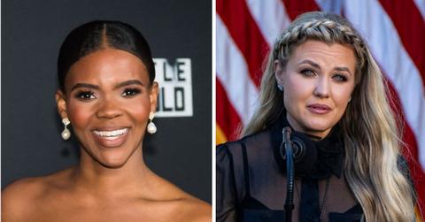 split photo of Candace Owens & Erika Kirk