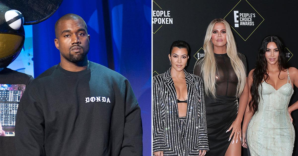 kanye west unfollows kim kardashian sisters khloe kourtney twitter