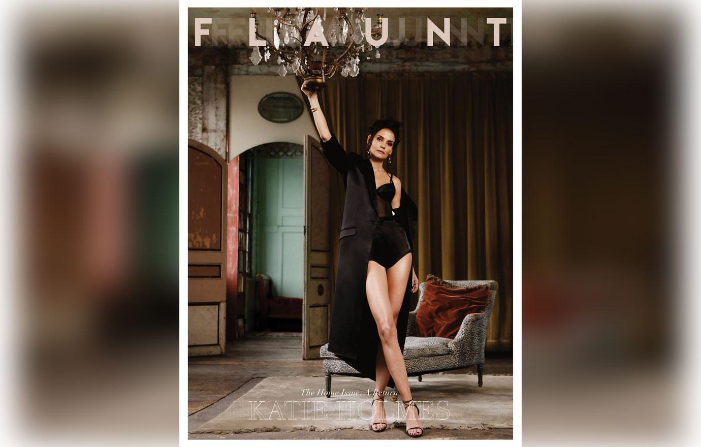 Katie Holmes Wears Lingerie For Flaunt Magazine Spread 