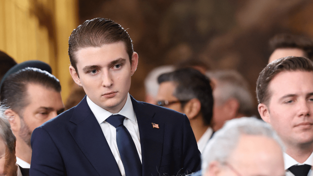 Photo of A fellow NYU student called Barron Trump 'an oddity on campus.'