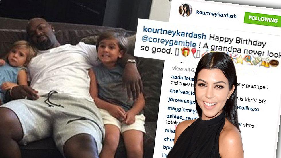 Kourtneykardashian momager coreygamble birthday grandpa