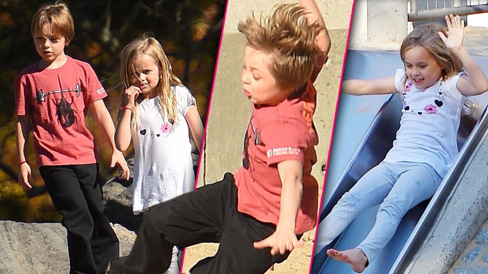 Angelina Jolie's Twins Knox And Vivienne Have A Playdate Together In