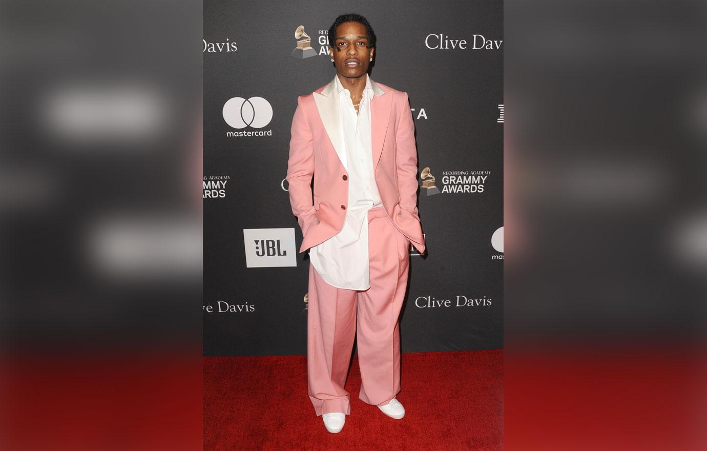 ASAP Rocky Arriving At Recording Academy and Clive Davis 2019 Pre-GRAMMY Gala &amp; GRAMMY Salute to Industry Icons