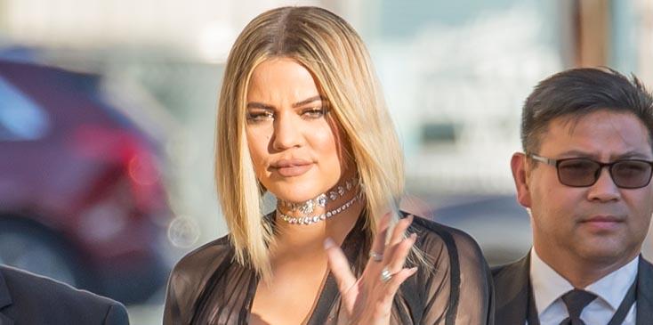 Khloe Kardashian shows off her curves in tight black jeans as she arrives to Jimmy Kimmel Live! in Hollywood, CA