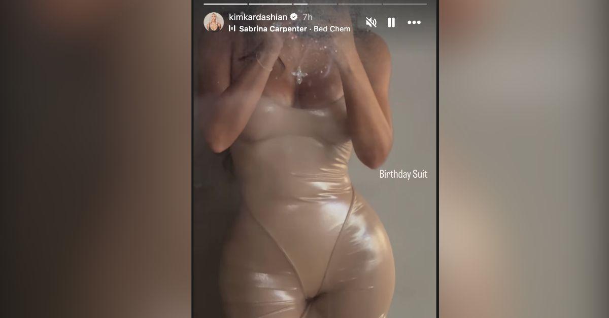 kim kardashian barely there birthday suit