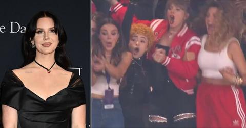 lana del rey knocked over taylor swift celebration super bowl