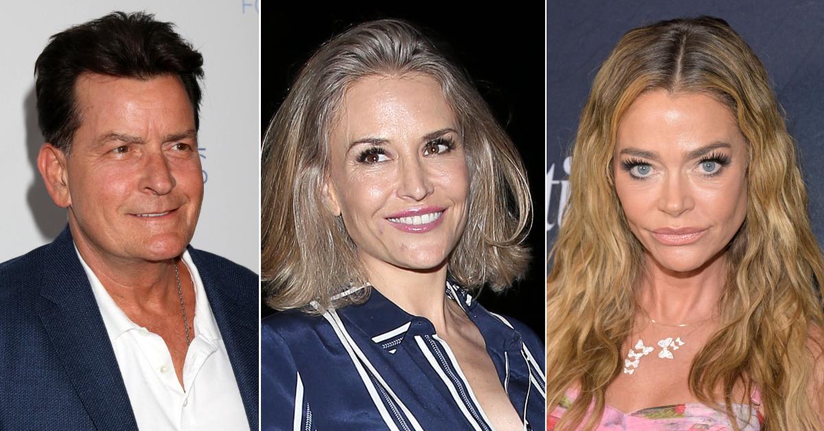 Photos of Charlie Sheen, Brooke Mueller and Denise Richards.