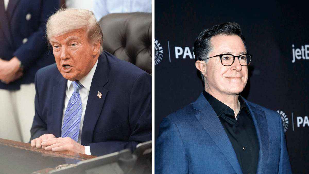 Image of Donald Trump claimed Stephen Colbert has 'no talent.'