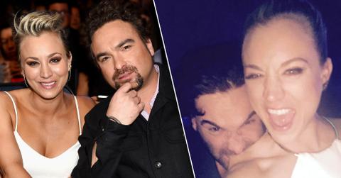 Johnny Galecki Biting Kaley Cuoco pp