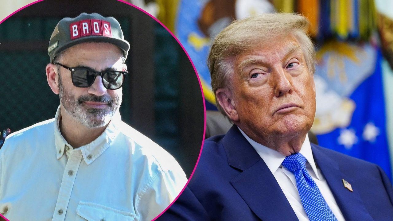 Composite photo of Jimmy Kimmel and Donald Trump.