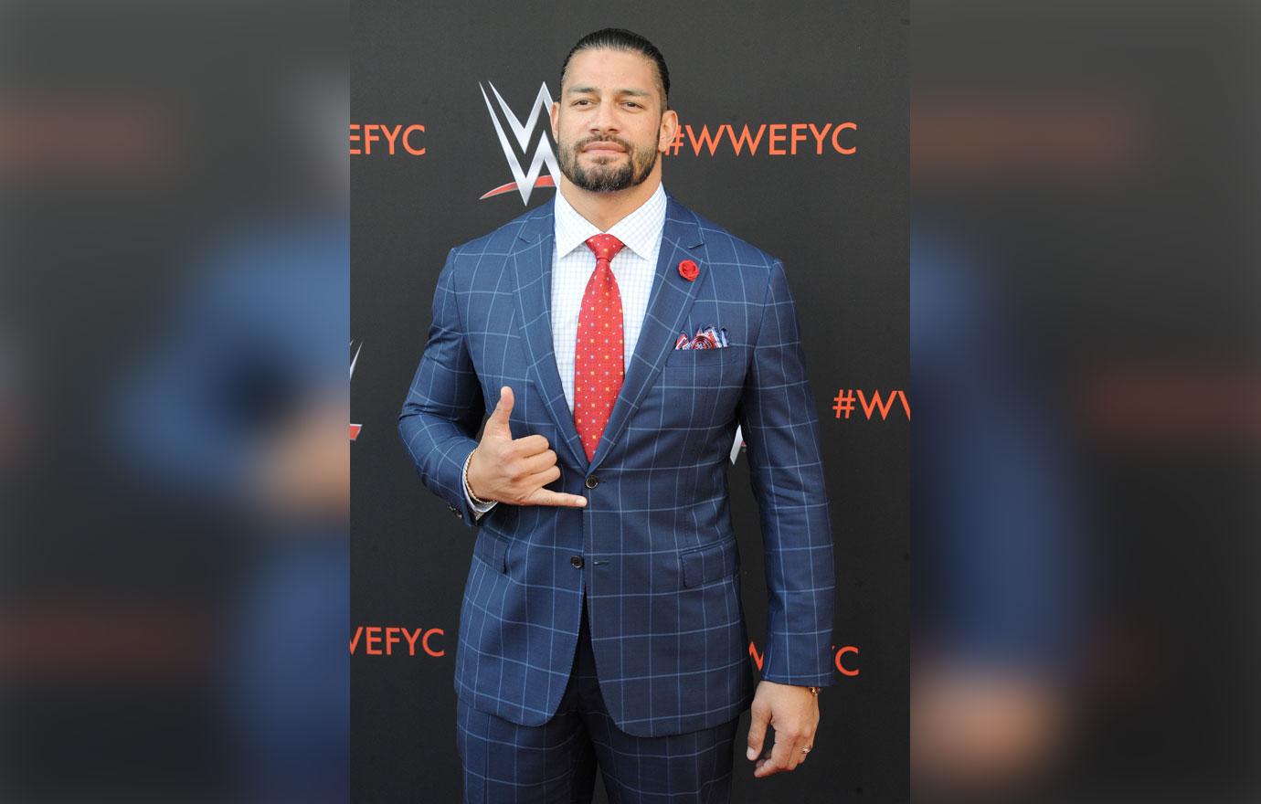 Roman reigns red tie