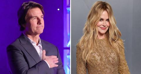 Split photo of Tom Cruise and Nicole Kidman.